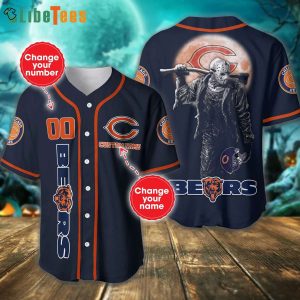 Custom Name Chicago Bears Baseball Jersey Symbol And Fictional Character, Chicago Bear Gift Ideas