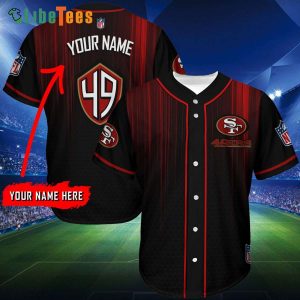 Custom Name San Francisco 49ers Baseball Jersey Black Red Special