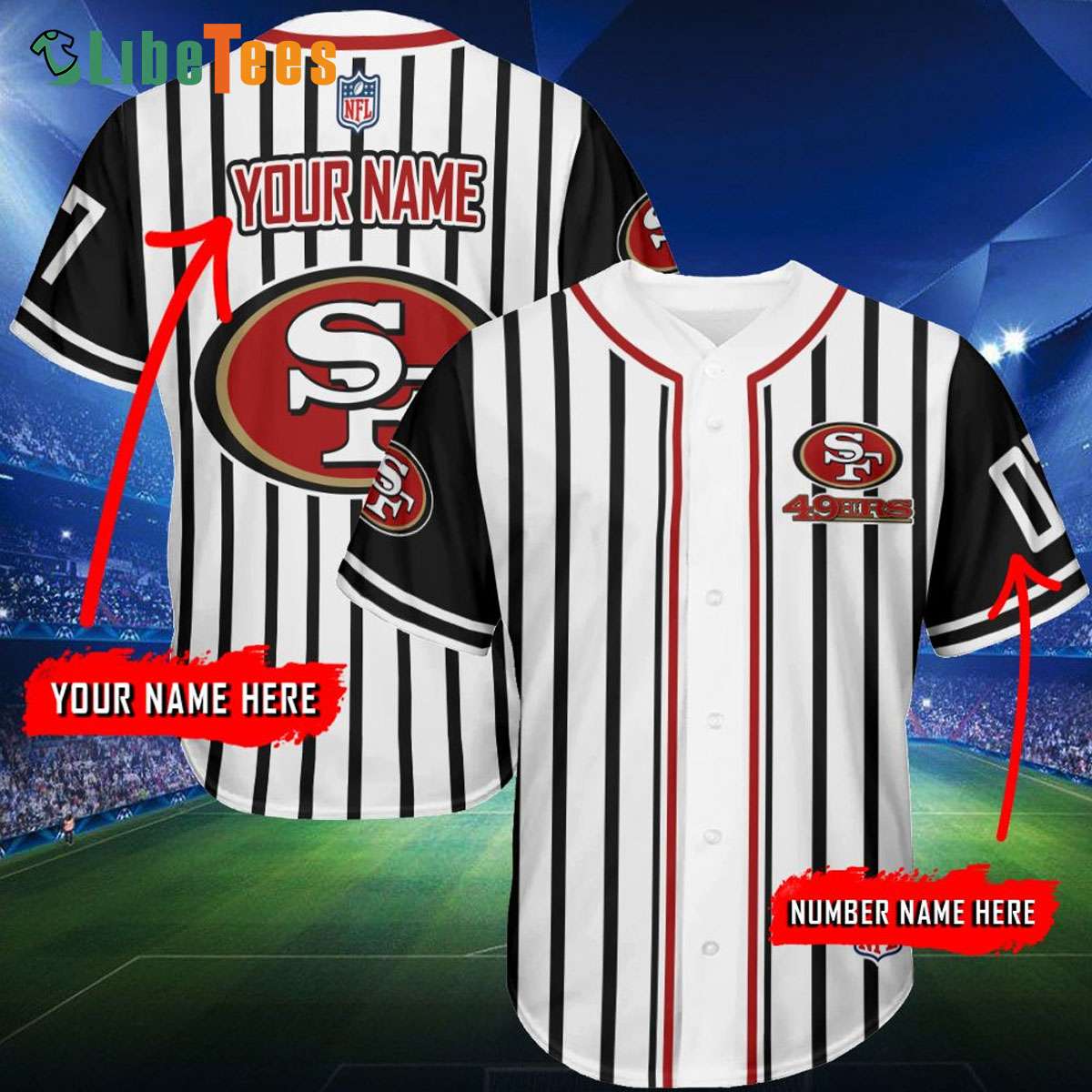 49ers custom black jersey