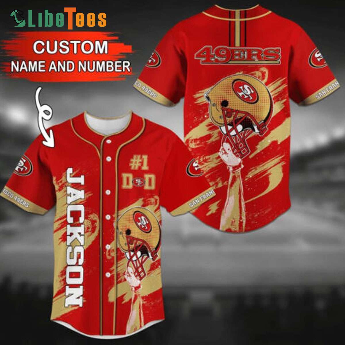 San Francisco 49ers NFL Baseball Jersey Personalized Gifts