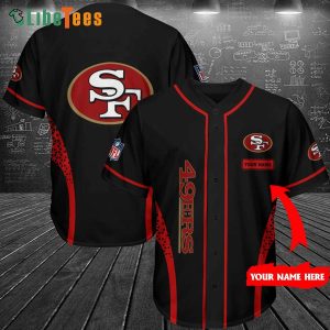 Custom Name San Francisco 49ers Baseball Jersey Logo