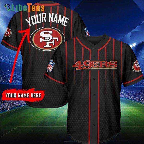 Custom Name San Francisco 49ers Baseball Jersey Red Plaid