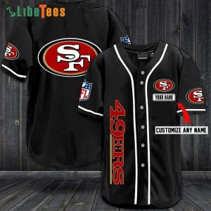 Custom Name San Francisco 49ers Baseball Jersey Symbol