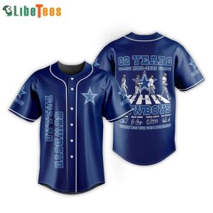 Dallas Cowboys Baseball Jersey, 62 Years 1980-2020 Cowboys Thank You, Cowboys Gifts