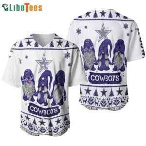 Dallas Cowboys Baseball Jersey, Christmas Gnomes, Unique Dallas Cowboys Gifts