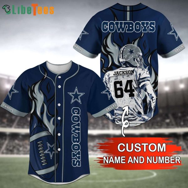 Dallas Cowboys Baseball Jersey, Custom Name And Number, Cowboys Fans Gifts