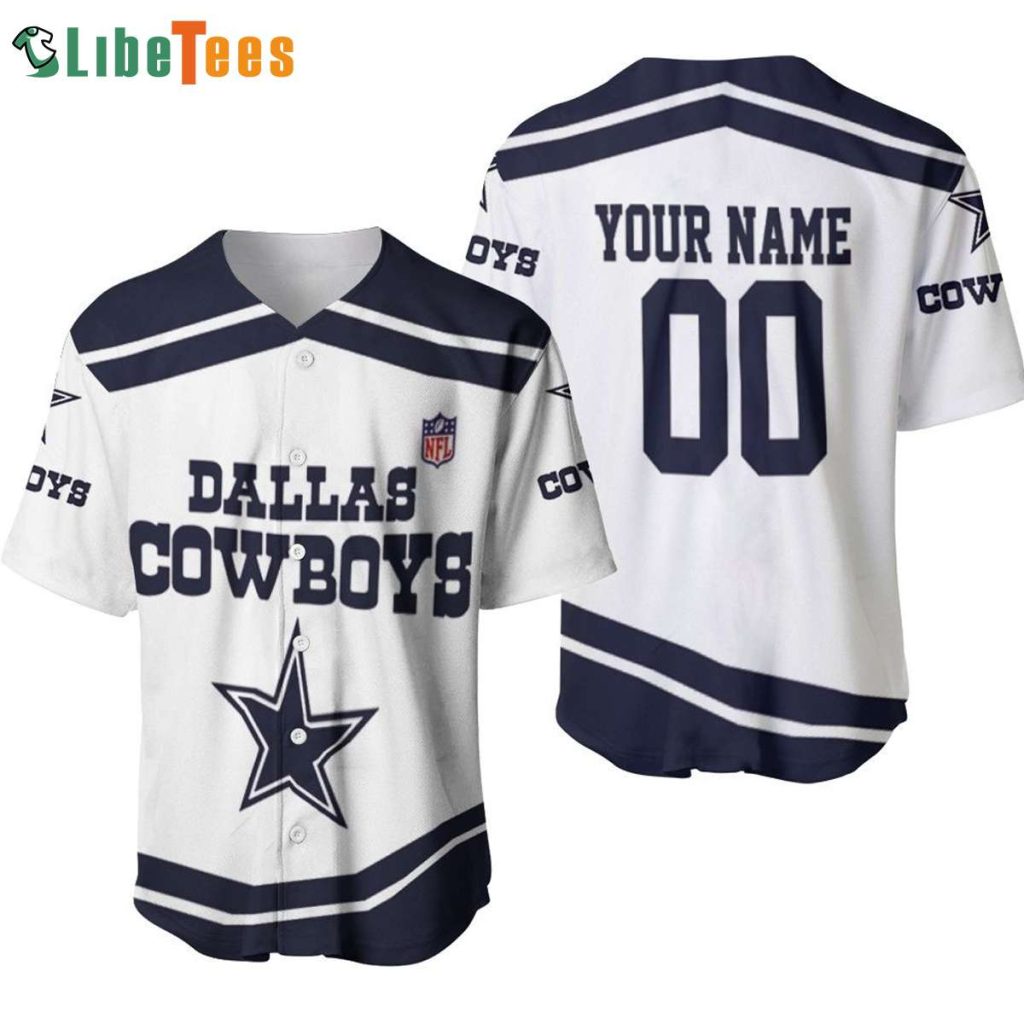 Dallas Cowboys Baseball Jersey, Custom Name And Number, Dallas Cowboys Gifts Ideas