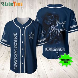 Dallas Cowboys Baseball Jersey, Custom Name Hades Navy Blue, Cowboys Fans Gifts