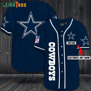 Dallas Cowboys Baseball Jersey, Personalized And Logo Cowboys Blue, Unique Dallas Cowboys Gifts