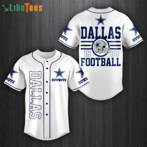 Dallas Cowboys Baseball Jersey, White Dallas Cowboys 1960 Football, Cowboys Gifts