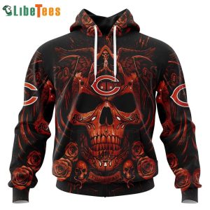 Death And Chicago Bears Logo Hoodie 3D