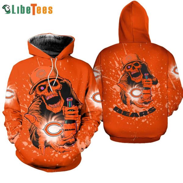Devil With Chicago Bears Logo 3D Hoodie