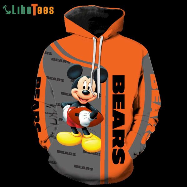 Disney Mickey And Chicago Bears Hoodie 3D