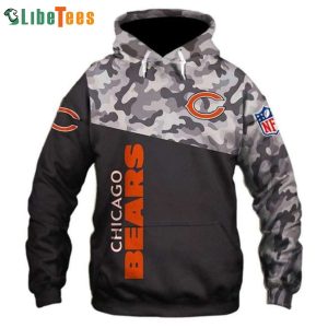 Military Graphic NFL Chicago Bears Hoodie 3D