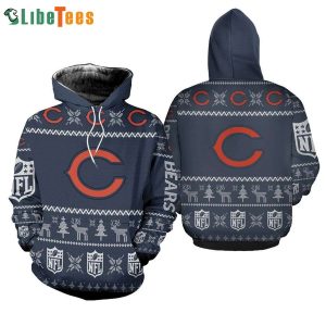 NFL Chicago Bears Hoodie 3D Merry Christmas