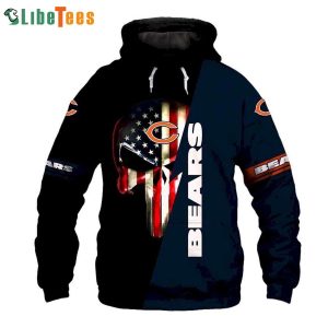 NFL Chicago Bears Skull  3D Hoodie