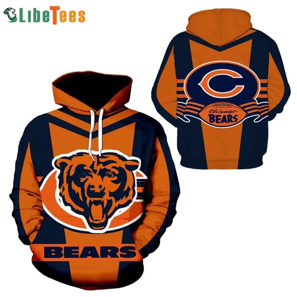 NFL Chicago Bears Team Logo Classic 3D Hoodie