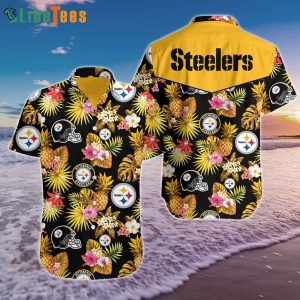 NFL Pittsburgh Steelers Helmets And Logo Hawaiian Shirt