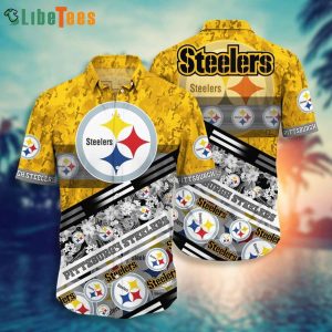 NFL Pittsburgh Steelers Logo Graphic Steelers Hawaiian Shirt