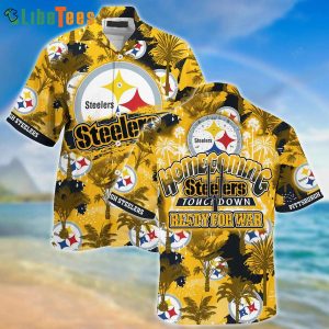 NFL Pittsburgh Steelers Logo Ready For War Steelers Hawaiian Shirt