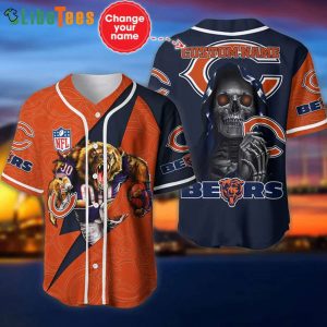 Personalized Chicago Bears Baseball Jersey Fathead Mascot, Chicago Bear Gift Ideas