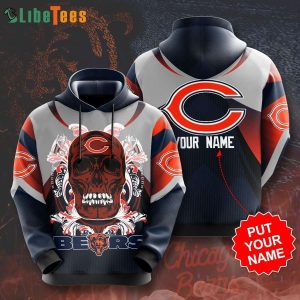 Personalized Chicago Bears Skull 3D Hoodie