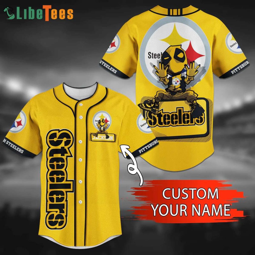 Personalized Cute Spiderman Steelers Baseball Jersey