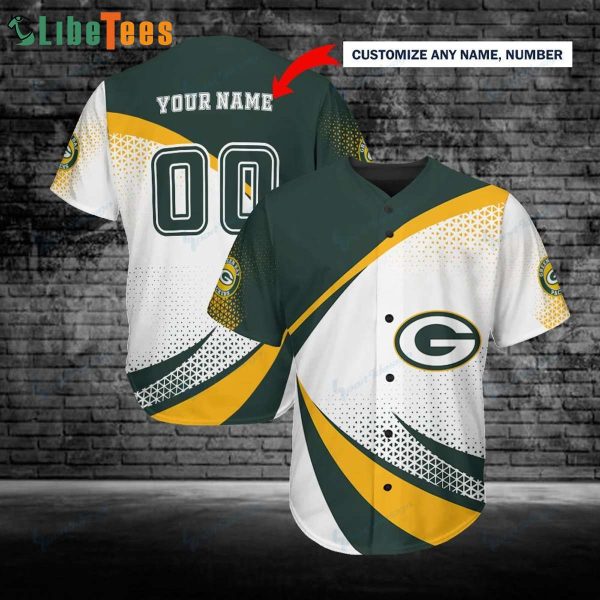 Personalized Green Bay Packers Baseball Jersey Team Color And Logo