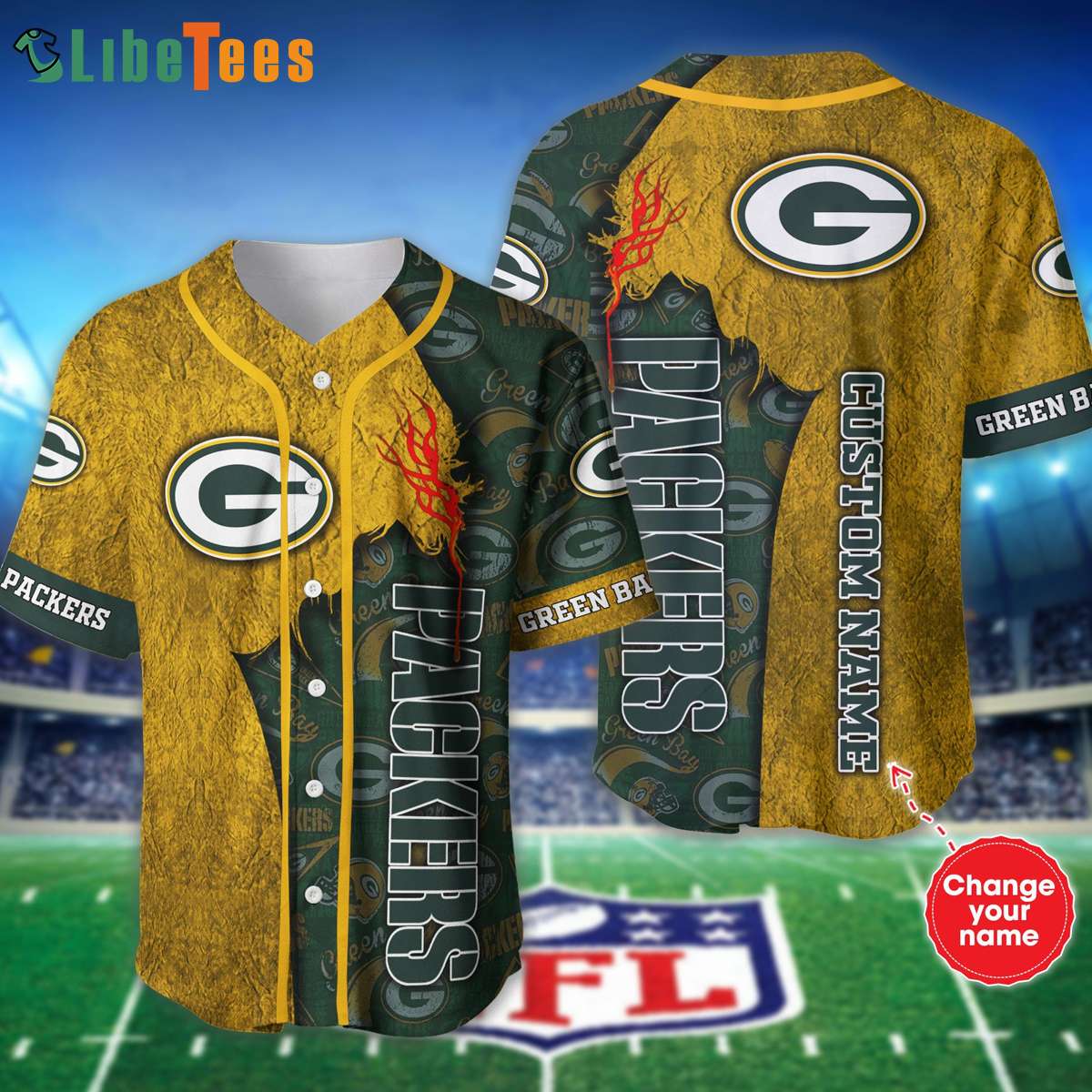 Green Bay Packers Custom NFL Jersey Skull Personalized Baseball