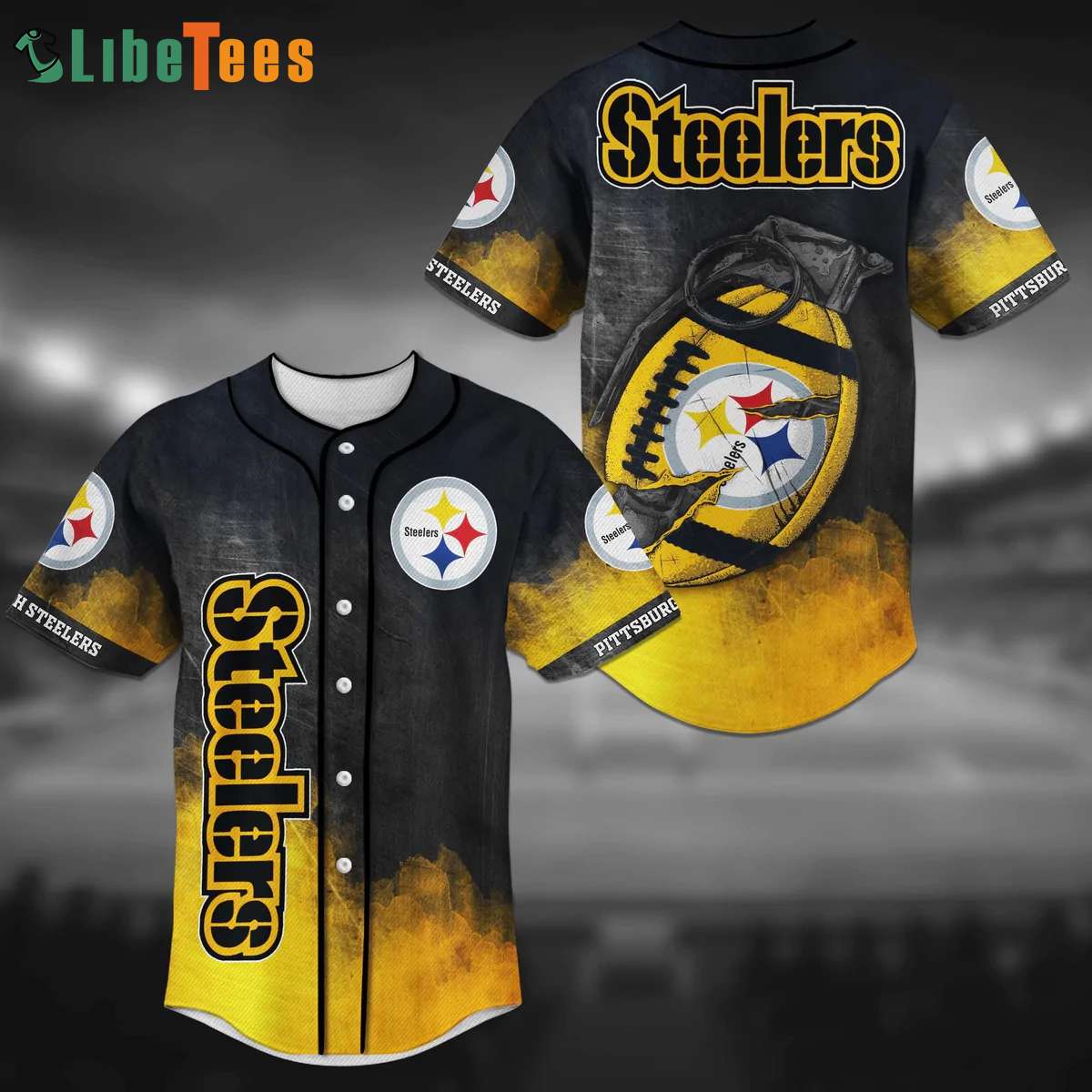 Pittsburgh Steelers Baseball Jersey American Football Logo