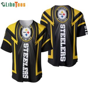 Pittsburgh Steelers Baseball Jersey Logo Black And Yellow