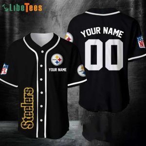 Pittsburgh Steelers Black Baseball Jersey Custom Name And Number