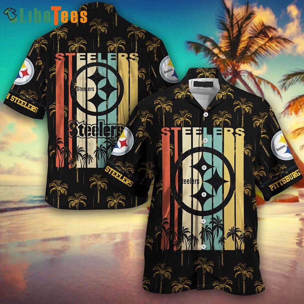 Retro Vintage Summer NFL Pittsburgh Steelers Logo Steelers Hawaiian Shirt