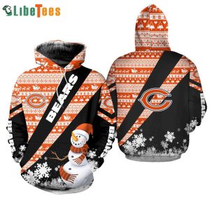 Smowman And Chicago Bears Logo 3D Hoodie