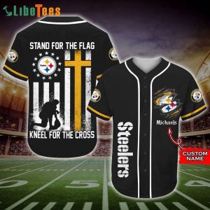 Stand For The Flag Kneel For The Cross Steelers Baseball Jersey