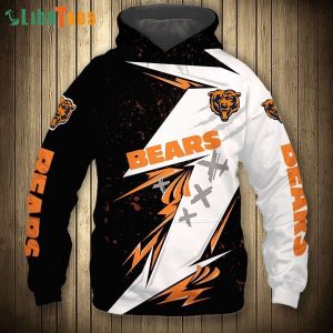 Thunder Graphic Chicago Bears 3D Hoodie