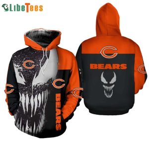 Venom And Chicago Bears Logo 3D Hoodie
