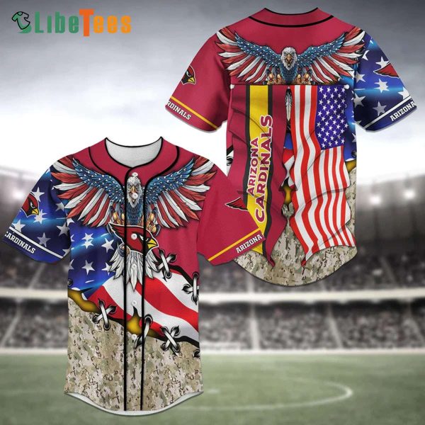 Arizona Cardinals Baseball Jersey Eagle American Flag