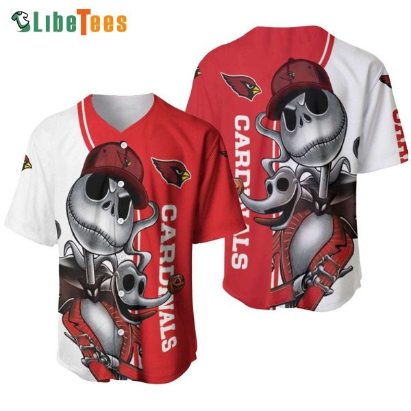 Arizona Cardinals Baseball Jersey Jack Skellington And Zero