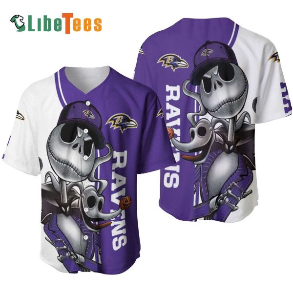 Baltimore Ravens Baseball Jersey, Jack Skellington And Zero