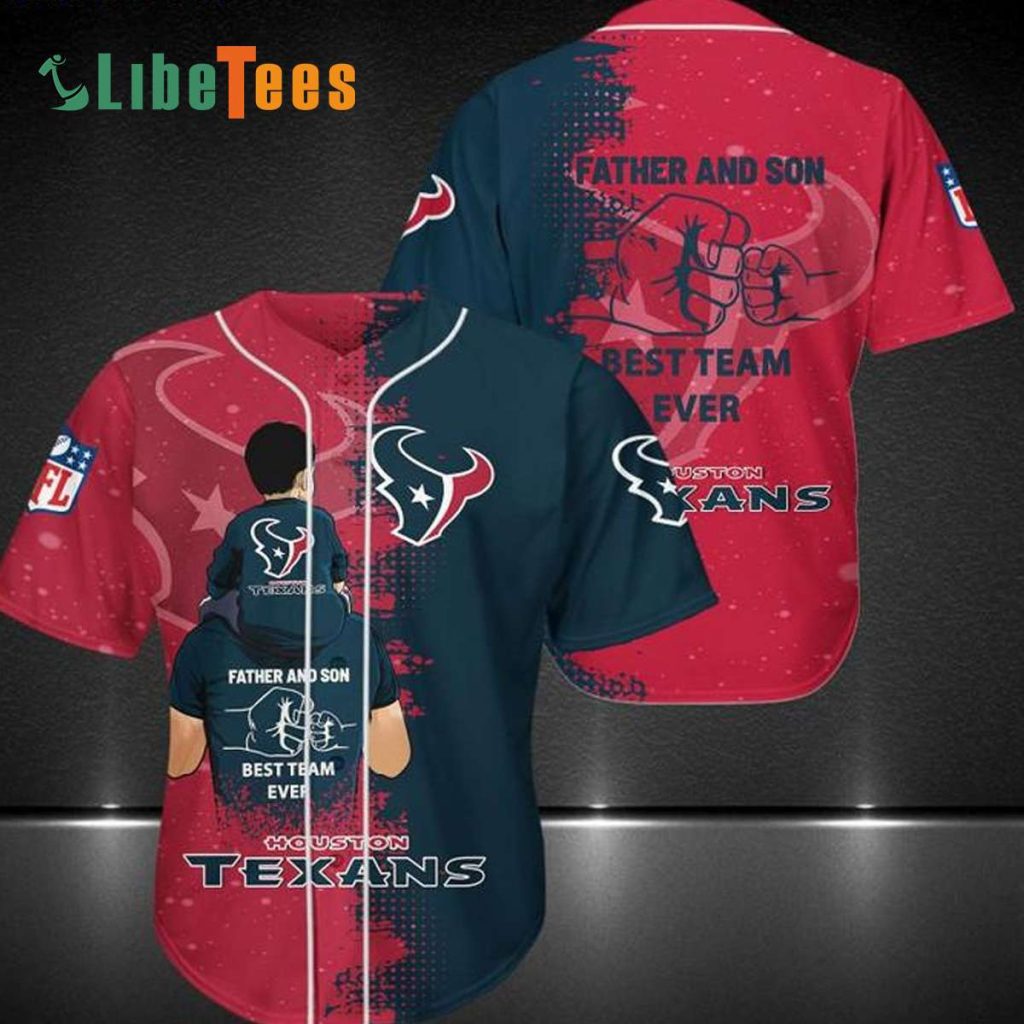 Houston Texans Baseball Jersey, Father And Son