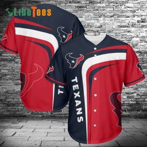 Houston Texans Baseball Jersey, Simple Team Color Design