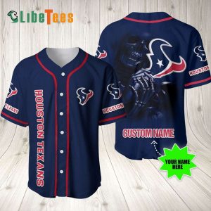 Houston Texans Baseball Jersey, Skull Holds Logo