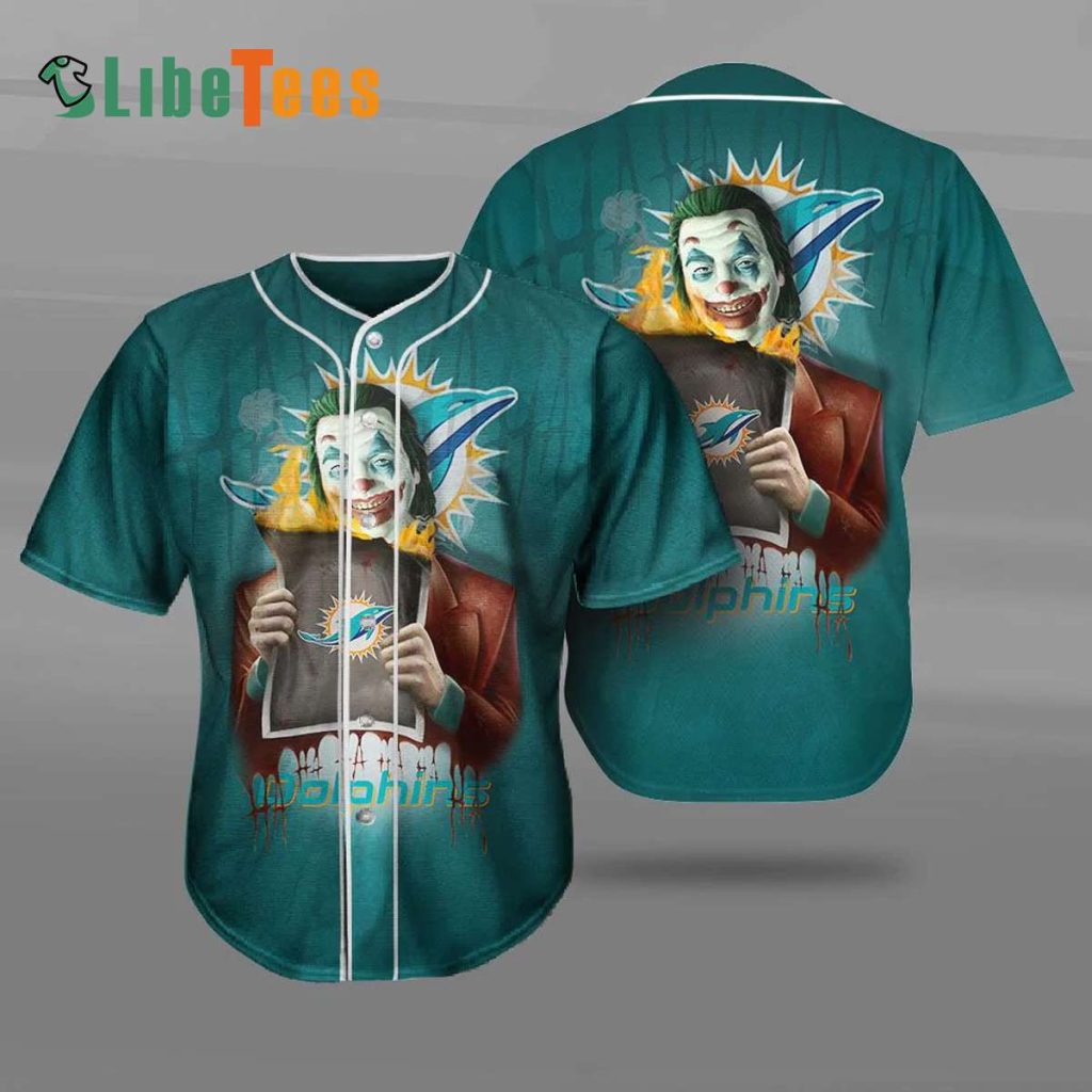 Miami Dolphins Baseball Jersey, Joker Graphic