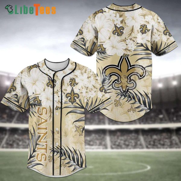 New Orleans Saints Baseball Jersey Floral