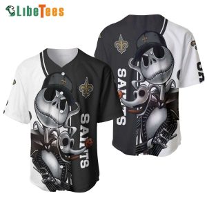 New Orleans Saints Baseball Jersey Jack Skellington