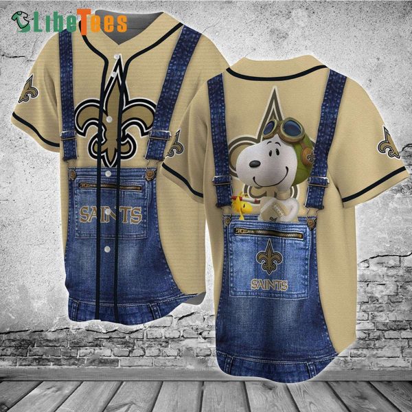 New Orleans Saints Baseball Jersey Snoopy