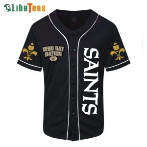 New Orleans Saints Baseball Jersey Who Dat Nation