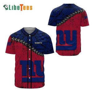 New York Giants Baseball Jersey, Simple Red Blue Design
