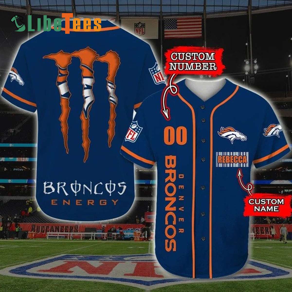 Denver Broncos Damn Right NFL Jersey Shirt Skull Custom Number And